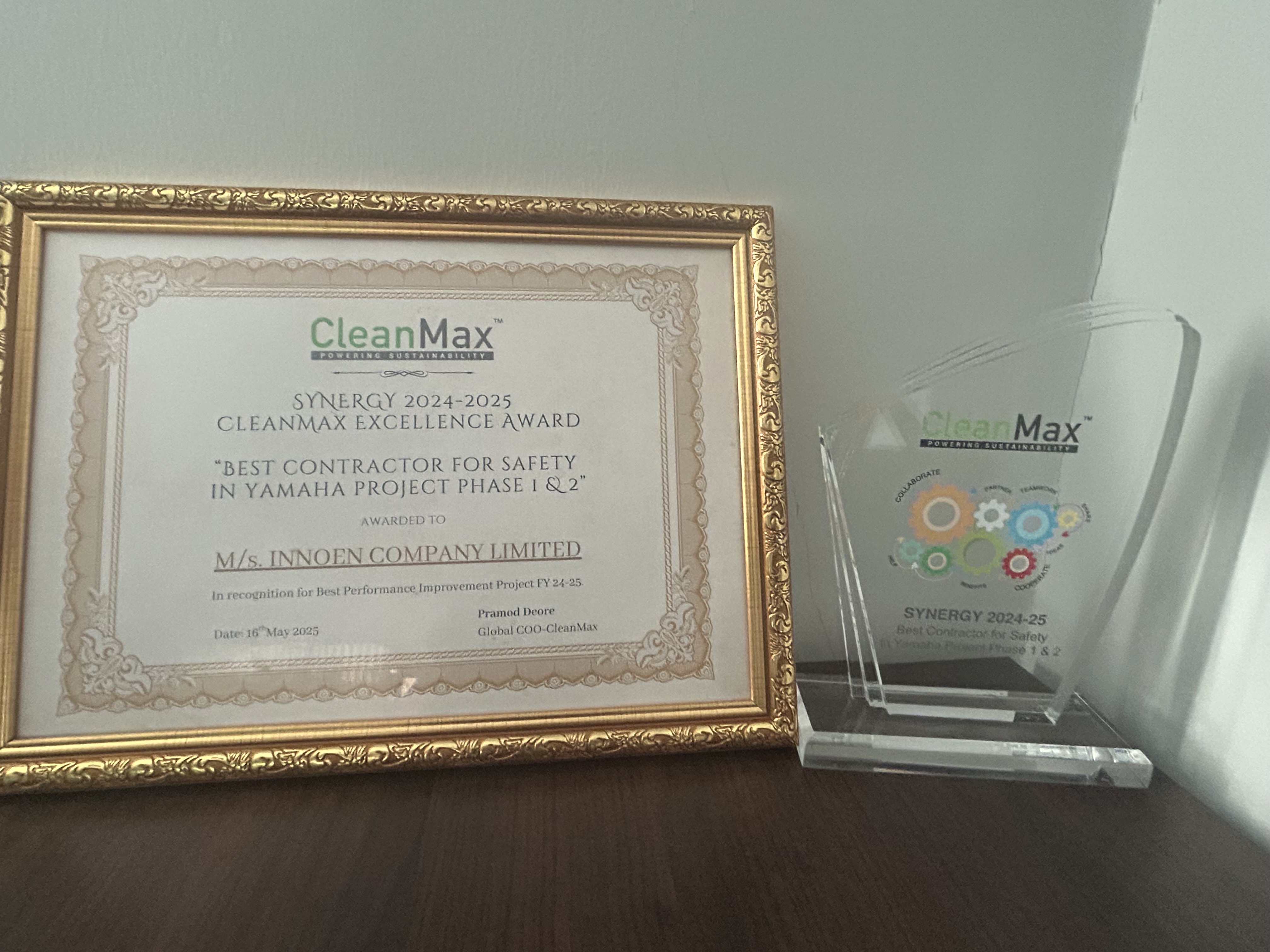 BEST CONTRACTOR FOR SAFETY 2024-2025